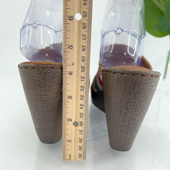 Born Women's Lumi Sandal Size 10 Wedge Platform Slide Strappy Multicolor Leather - Picture 10 of 16